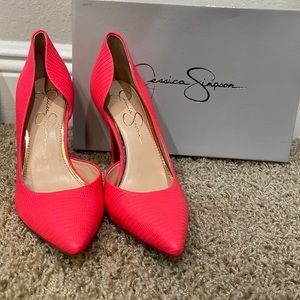 Jessica Simpson size 7.5 Coral Reef (Lizard print) in original box worn once